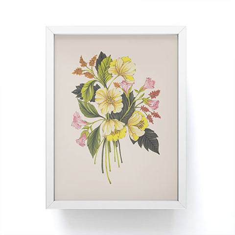 Nelvis Valenzuela Yellow Flower bunch Framed Mini Art Print