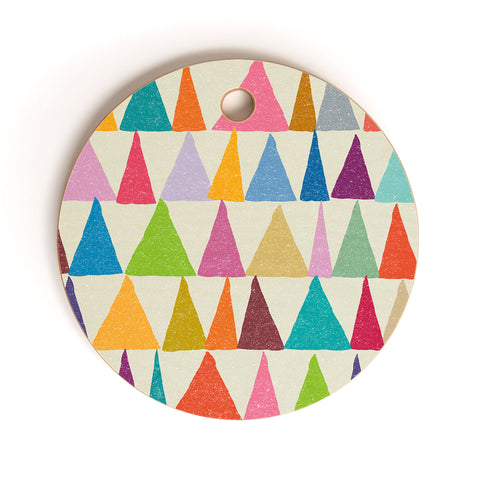 Nick Nelson Analogous Shapes In Bloom Cutting Board Round