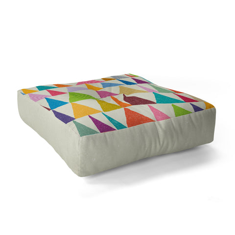 Nick Nelson Analogous Shapes In Bloom Floor Pillow Square