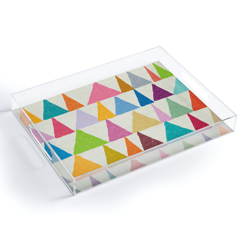 Nick Nelson Analogous Shapes In Bloom Acrylic Tray