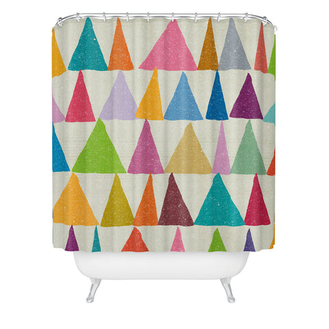 Nick Nelson Analogous Shapes In Bloom Shower Curtain