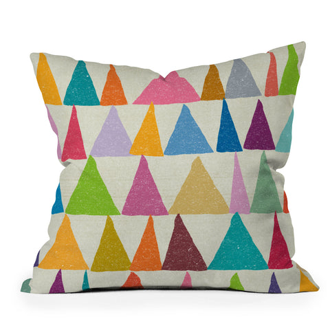 Nick Nelson Analogous Shapes In Bloom Throw Pillow