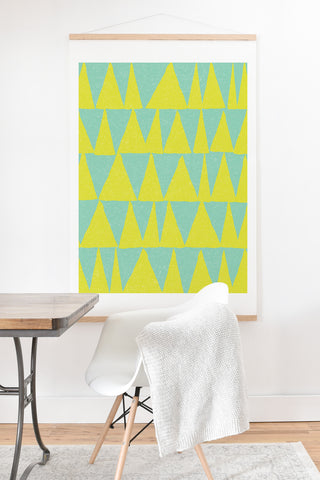 Nick Nelson Analogous Shapes With Gold Art Print And Hanger