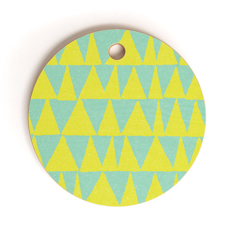 Nick Nelson Analogous Shapes With Gold Cutting Board Round