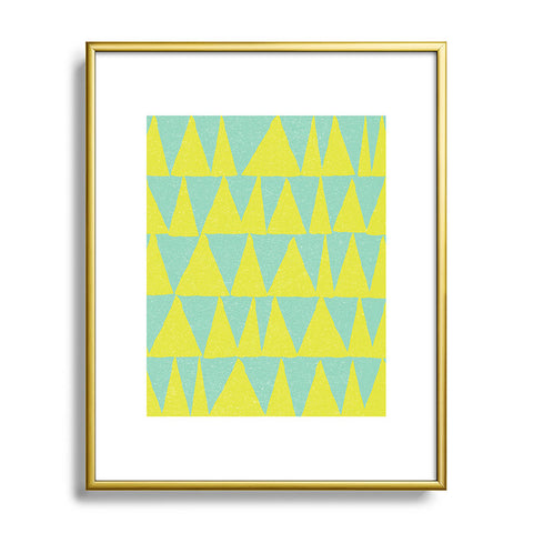 Nick Nelson Analogous Shapes With Gold Metal Framed Art Print