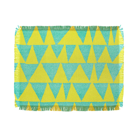 Nick Nelson Analogous Shapes With Gold Throw Blanket