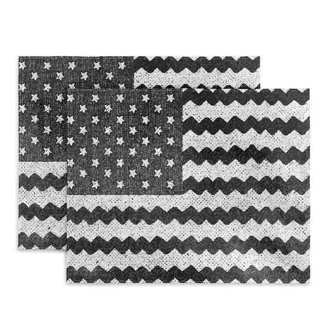 Nick Nelson Black and White Zig Zag Flag Placemat