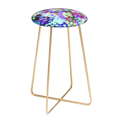 Nick Nelson Dots And Leaves Counter Stool