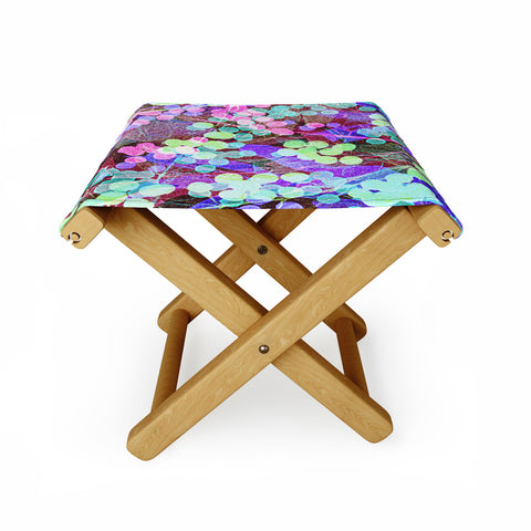 Nick Nelson Dots And Leaves Folding Stool