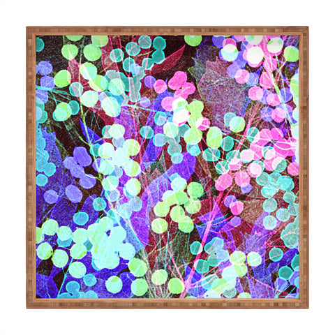 Nick Nelson Dots And Leaves Square Tray