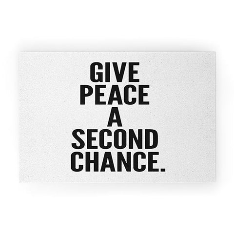 Nick Nelson Give Peace A Second Chance Welcome Mat