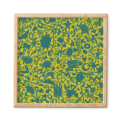 Nick Nelson Gold Synapses Framed Wall Art