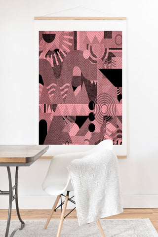Nick Nelson Lost Frequencies In Pink Art Print And Hanger