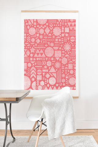 Nick Nelson Modern Elements In Bubble Gum Art Print And Hanger
