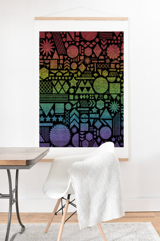 Nick Nelson Modern Elements With Spectrum Art Print And Hanger