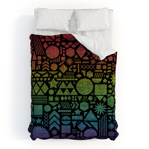Nick Nelson Modern Elements With Spectrum Duvet Cover