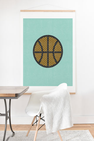 Nick Nelson Op Art Basketball Art Print And Hanger