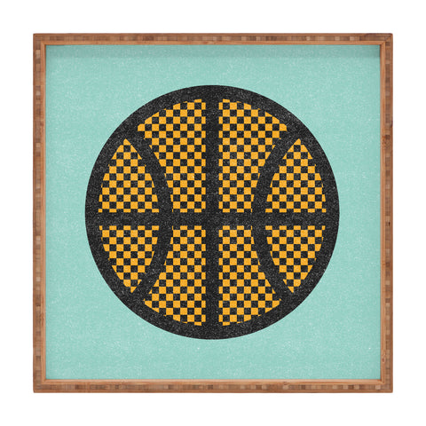Nick Nelson Op Art Basketball Square Tray