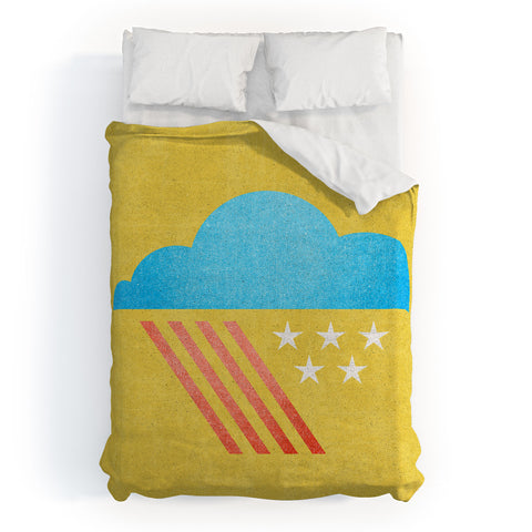 Nick Nelson Patriotic Weather Duvet Cover