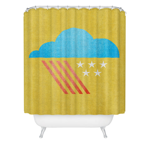 Nick Nelson Patriotic Weather Shower Curtain