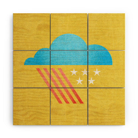 Nick Nelson Patriotic Weather Wood Wall Mural