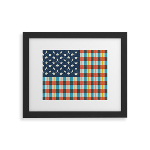 Nick Nelson Plaid Flag Framed Art Print