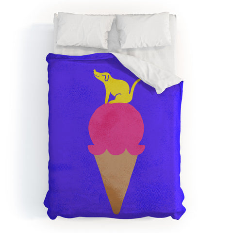 Nick Nelson Pup and Cone Duvet Cover