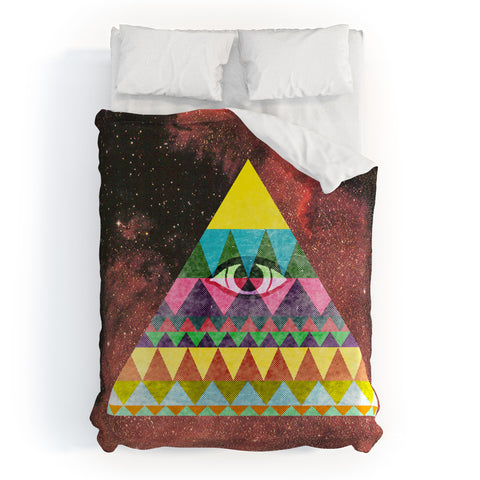 Nick Nelson Pyramid In Space Duvet Cover
