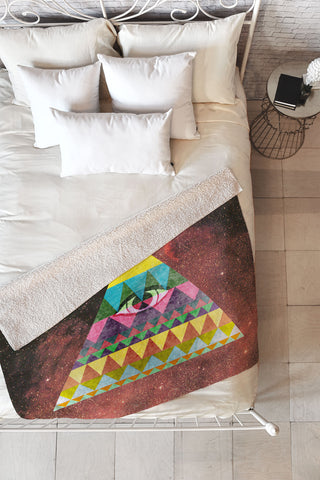 Nick Nelson Pyramid In Space Fleece Throw Blanket