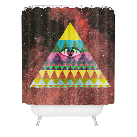 Nick Nelson Pyramid In Space Shower Curtain