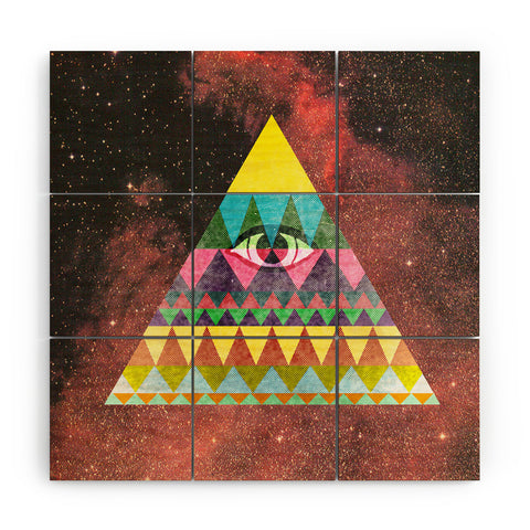 Nick Nelson Pyramid In Space Wood Wall Mural