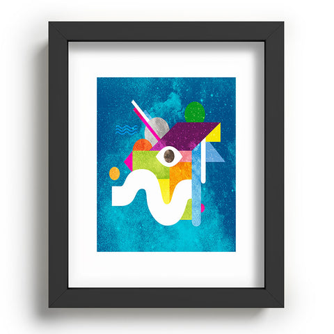 Nick Nelson Space Face Blue Recessed Framing Rectangle