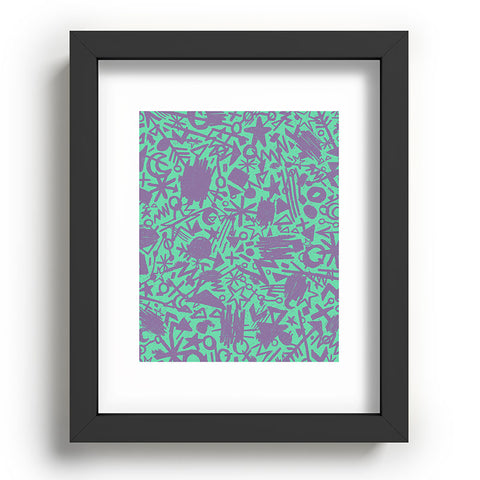 Nick Nelson Turquoise Synapses Recessed Framing Rectangle