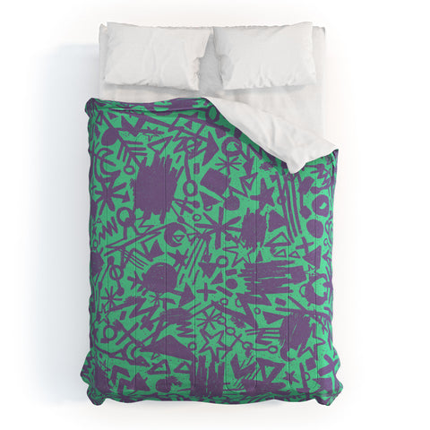 Nick Nelson Turquoise Synapses Comforter