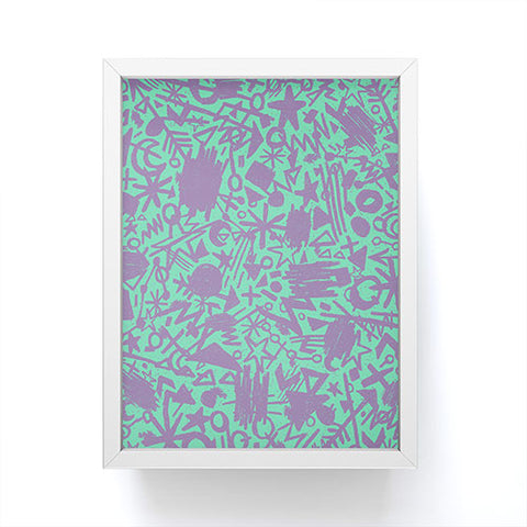 Nick Nelson Turquoise Synapses Framed Mini Art Print