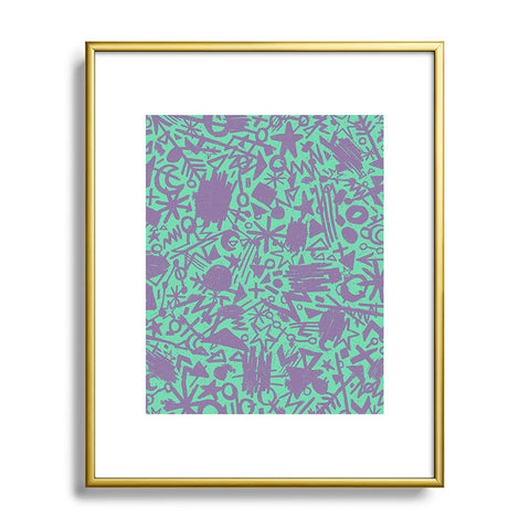 Nick Nelson Turquoise Synapses Metal Framed Art Print