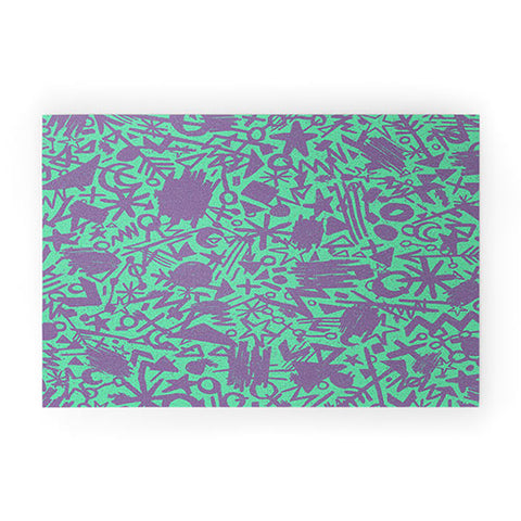 Nick Nelson Turquoise Synapses Welcome Mat