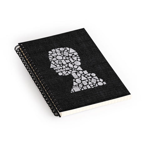 Nick Nelson Untitled Silhouette Reverse Spiral Notebook