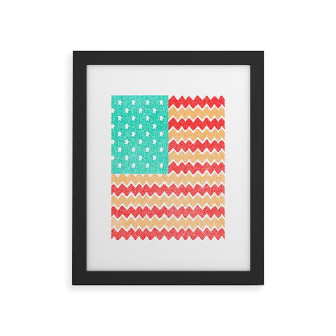 Nick Nelson Zig Zag Flag Framed Art Print