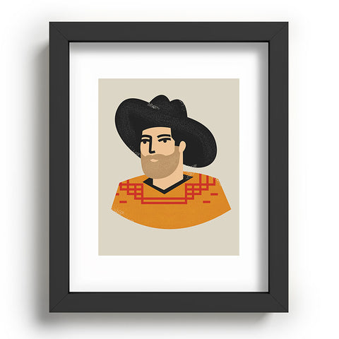 Nick Quintero Abstract Cowboy Recessed Framing Rectangle