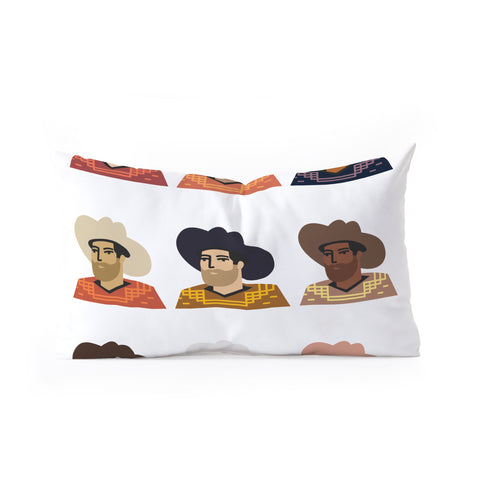 Nick Quintero Abstract Cowboy Multicultural Oblong Throw Pillow