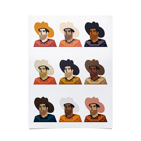 Nick Quintero Abstract Cowboy Multicultural Poster
