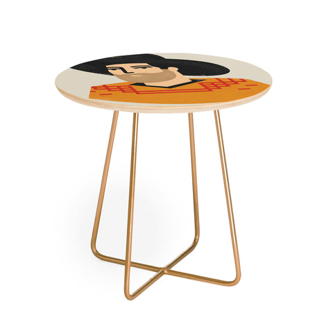 Nick Quintero Abstract Cowboy Round Side Table
