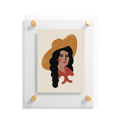 Nick Quintero Abstract Cowgirl 2 Floating Acrylic Print