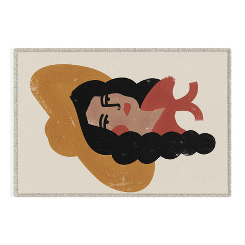 Nick Quintero Abstract Cowgirl 2 Outdoor Rug