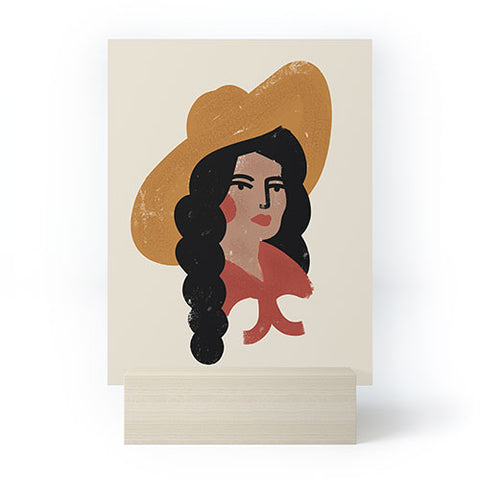 Nick Quintero Abstract Cowgirl 2 Mini Art Print
