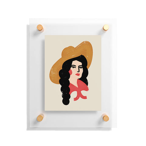 Nick Quintero Abstract Cowgirl Floating Acrylic Print