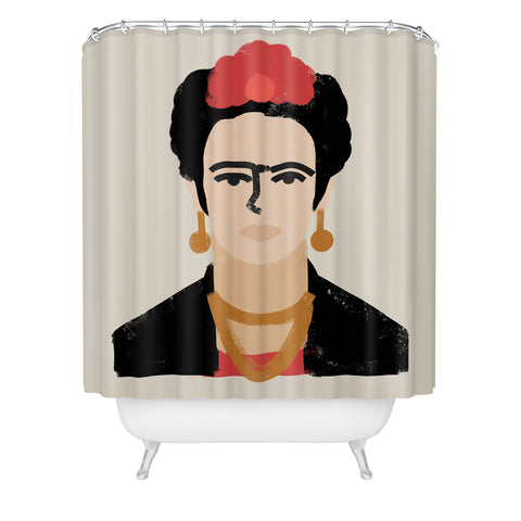 Nick Quintero Abstract Frida Shower Curtain