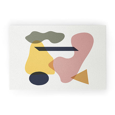 Nick Quintero Abstract Summer Shapes Welcome Mat