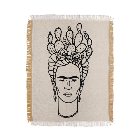 Nick Quintero Frida Cactus Throw Blanket